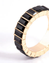 Black Baguette Band Ring - link has visual effect only