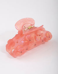 Blush Acrylic Flower Diamante Hair Claw Clip - link has visual effect only