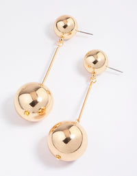 Gold Ball Drop Earrings - link has visual effect only