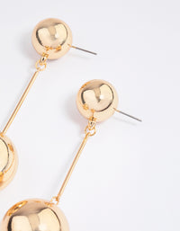 Gold Ball Drop Earrings - link has visual effect only