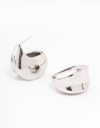 Stainless Steel Thick Scoop Earrings - link has visual effect only