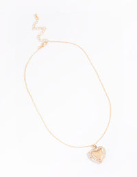 Gold Diamante Twisted Locket Necklace - link has visual effect only