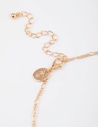 Gold Flower Pearl Layered Necklace - link has visual effect only