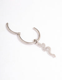 Surgical Steel Snake Charm Belly Ring - link has visual effect only