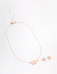 Rose Gold Cateye Butterfly Jewellery Set - link has visual effect only