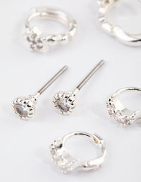 Silver Celestial Diamante Stud Earrings Pack - link has visual effect only