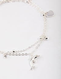 Silver Animal & Diamante Charm Anklet Pack - link has visual effect only