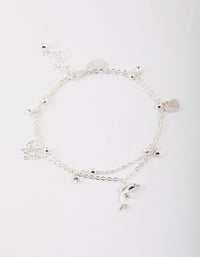 Silver Animal & Diamante Charm Anklet Pack - link has visual effect only