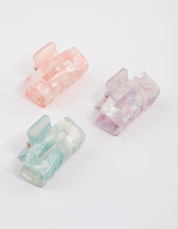 Acrylic Pastel Mini Rectangular Claw Clip Pack - link has visual effect only