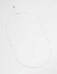 Sterling Silver Infinity Link Chain Necklace - link has visual effect only