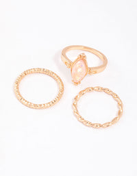 Gold Marquise Opal Twisted Ring Pack - link has visual effect only