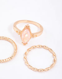 Gold Marquise Opal Twisted Ring Pack - link has visual effect only