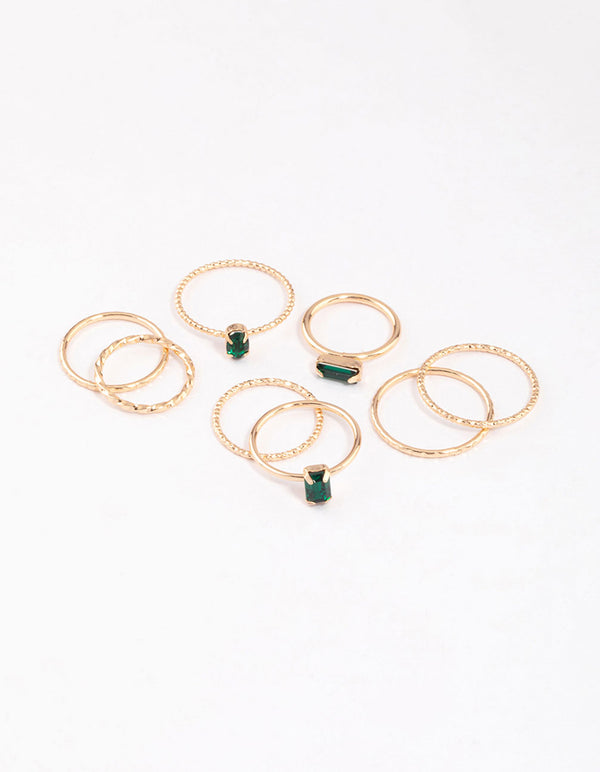 Gold Fine Baguette Ring Pack