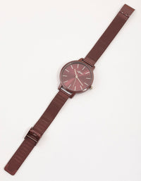 Maroon Mesh Light Watch - link has visual effect only