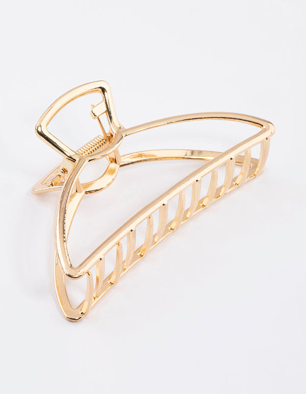 Gold Large Outline Claw Clip