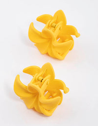 Yellow Hibiscus Hair Claw Clip Pack - link has visual effect only