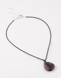 Fabric Amethyst Teardrop Collar Choker - link has visual effect only