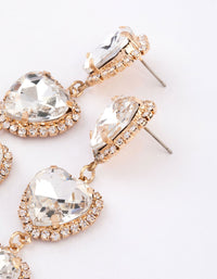 Gold Luxe Heart Drop Earrings - link has visual effect only