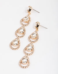 Gold Halo Teardrop Earrings - link has visual effect only