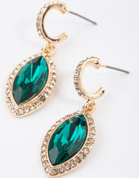 Gold Single Navet Drop Earrings - link has visual effect only