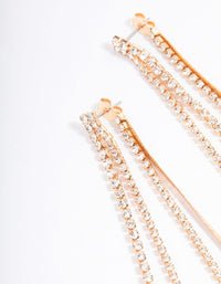 Gold Slim Mixed Chain Earrings - link has visual effect only