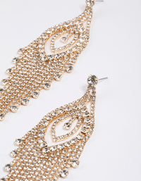 Gold Statement Cup Chain Tassel Earrings - link has visual effect only