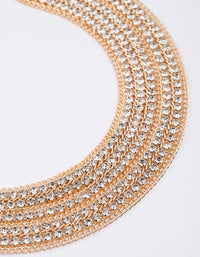 Gold Cup Chain Layered Choker - link has visual effect only