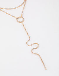 Gold Cup Chain Y-Neck Choker - link has visual effect only