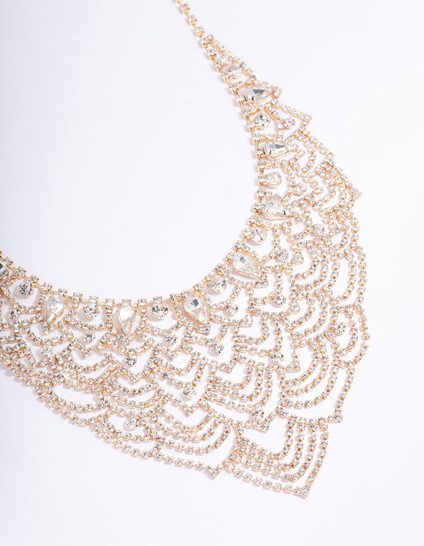 Gold Lattice Cupchain Necklace