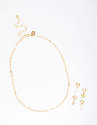 Letter 'R' Gold Plated Initial Customisable Charm Necklace - link has visual effect only