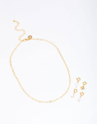 Letter 'J' Gold Plated Initial Customisable Charm Necklace - link has visual effect only