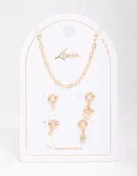 Letter 'P' Gold Plated Initial Personalised Charm Necklace - link has visual effect only