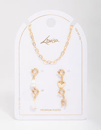 Letter 'H' Gold Plated Initial Customisable Charm Necklace - link has visual effect only