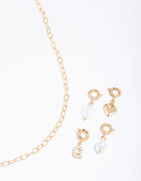 Letter 'G' Gold Plated Initial Customisable Charm Necklace - link has visual effect only