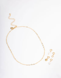 Letter 'C' Gold Plated Initial Customisable Charm Necklace - link has visual effect only