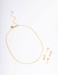 Letter 'B' Gold Plated Initial Customisable Charm Necklace - link has visual effect only