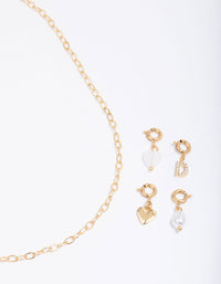 Letter 'D' Gold Plated Initial Customisable Charm Necklace - link has visual effect only