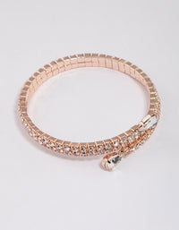 Rose Gold Wrapped Pear Stone Bangle - link has visual effect only