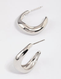 Silver Wave Match Hoop Earrings Pack - link has visual effect only