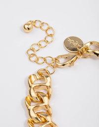 Gold Plated Figure Eight Chain Bracelet - link has visual effect only