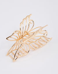 Gold Detailed Butterfly Hair Claw Clip - link has visual effect only