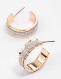 Gold Glitter Paper Hoop Earrings & Polishing Set - link has visual effect only