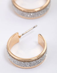 Gold Glitter Paper Hoop Earrings & Polishing Set - link has visual effect only