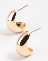 Gold Chunky Bubble Hoop Earrings & Polishing Set - link has visual effect only