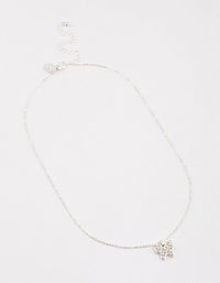 Silver Pave Butterfly Necklace & Polishing Set - link has visual effect only