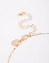 Gold Linked Heart Necklace & Polishing Set - link has visual effect only