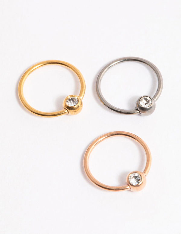 Titanium Nose Ring Pack