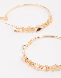 Gold Mini Butterfly Hoop Earrings - link has visual effect only