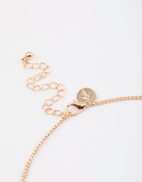 Gold Chain Caged Pearl Pendant Necklace - link has visual effect only