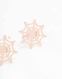 Gold Spiderweb Stud Earrings - link has visual effect only